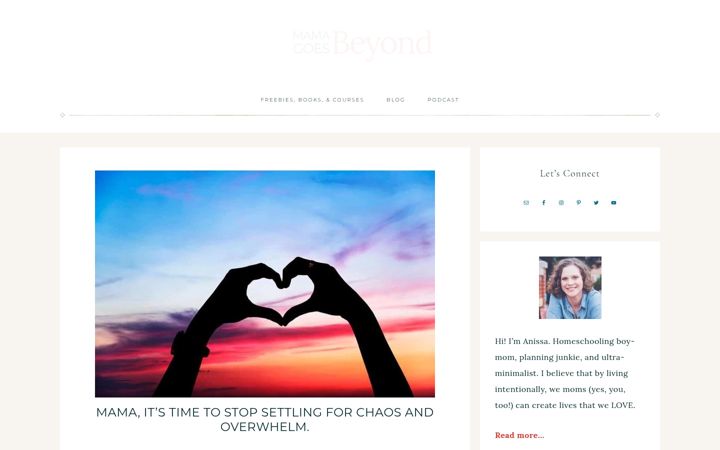 Screenshot of mamagoesbeyond.com