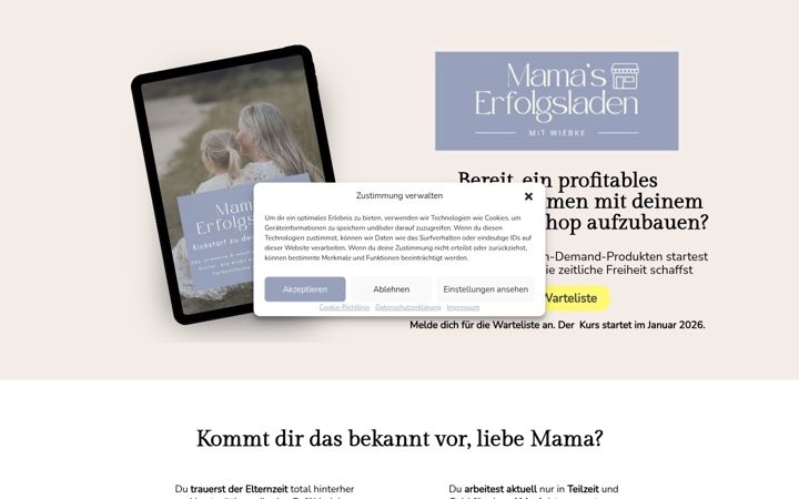 Screenshot of mamagoldwert.de