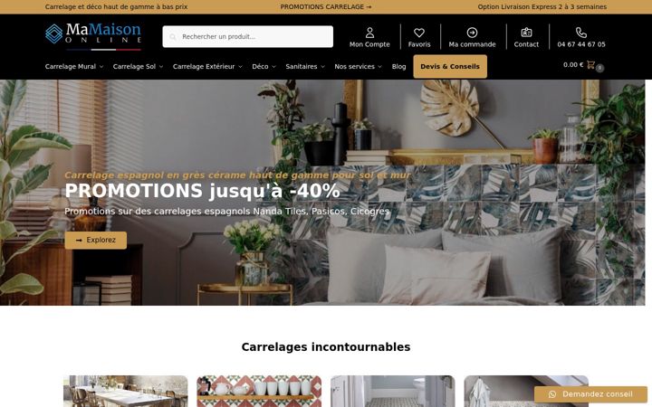 Screenshot of mamaison-online.com