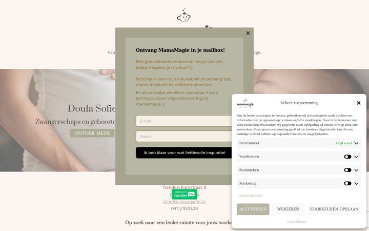 Screenshot of mamamagie.be