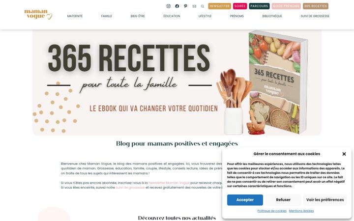 Screenshot of mamanvogue.fr