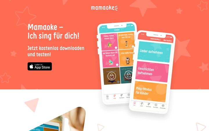 Screenshot of mamaoke.de