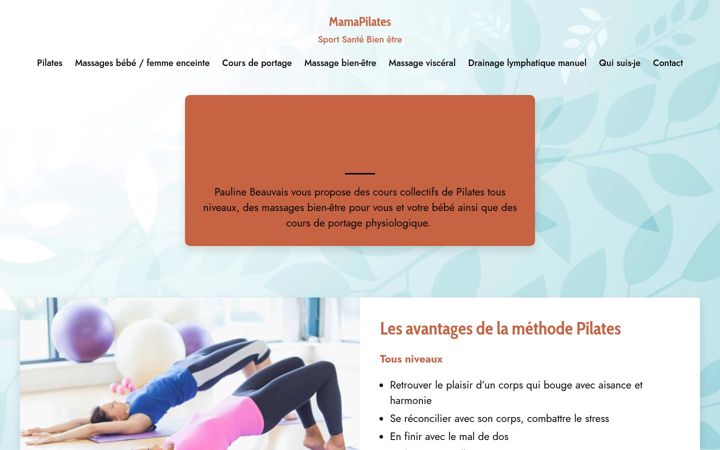 Screenshot of mamapilates.fr