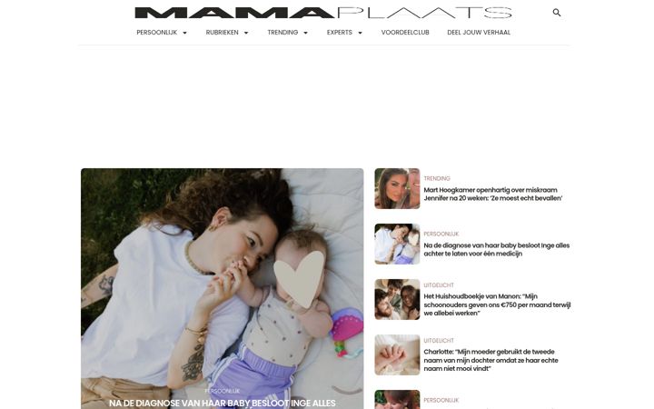Screenshot of mamaplaats.nl