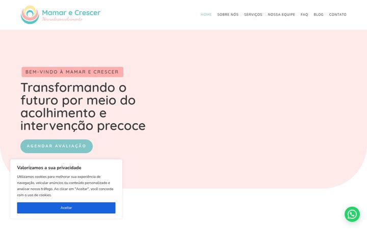 Screenshot of mamarecrescer.com.br