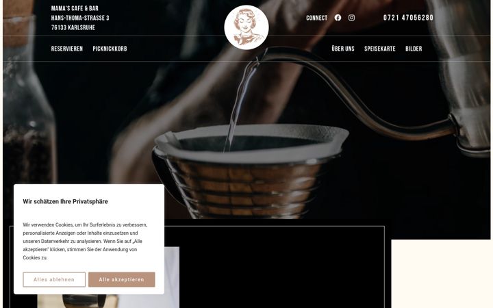 Screenshot of mamas-cafe.de