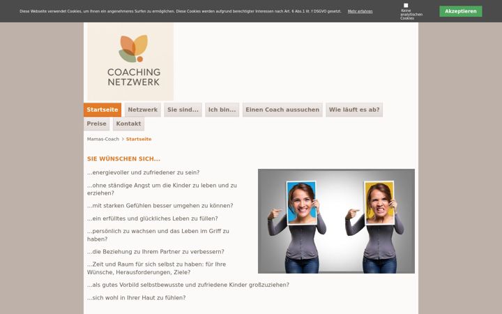 Screenshot of mamas-coach.de