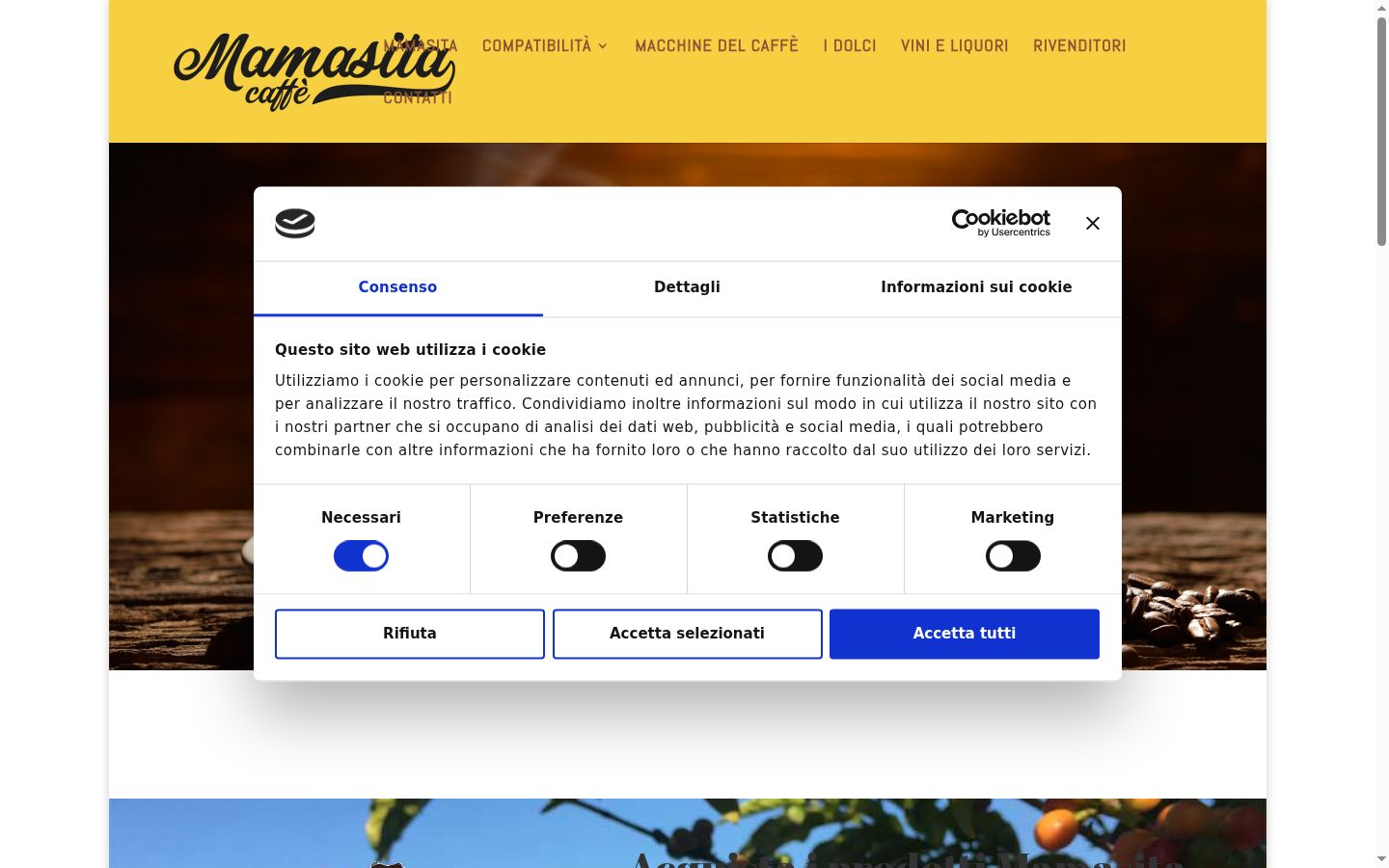 Captura de pantalla del banner de consentimiento mostrado antes de cualquier interacción