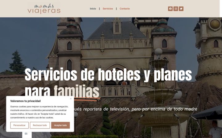Screenshot of mamasviajeras.es