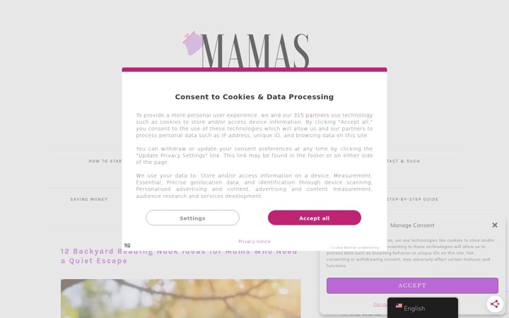 Screenshot of mamaswallet.com