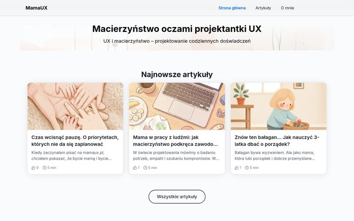 Screenshot of mamaux.pl