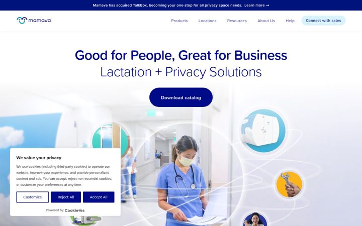 Screenshot of mamava.com