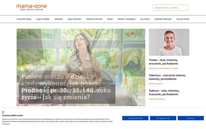 Screenshot of mamazone.pl