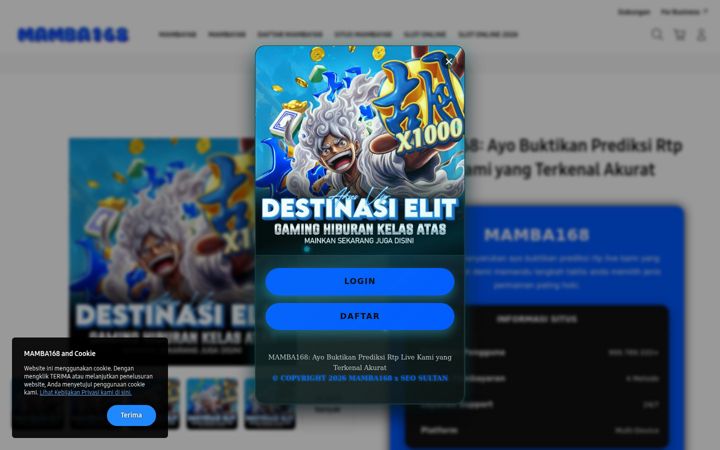 Screenshot of mamba168.com