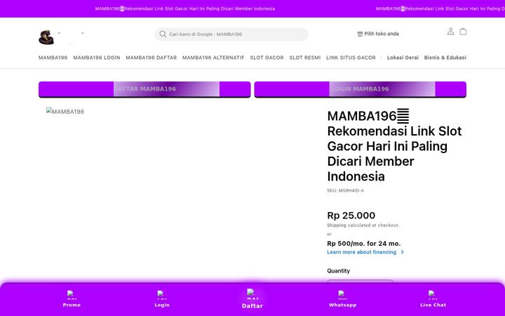 Screenshot of mamba196.xyz