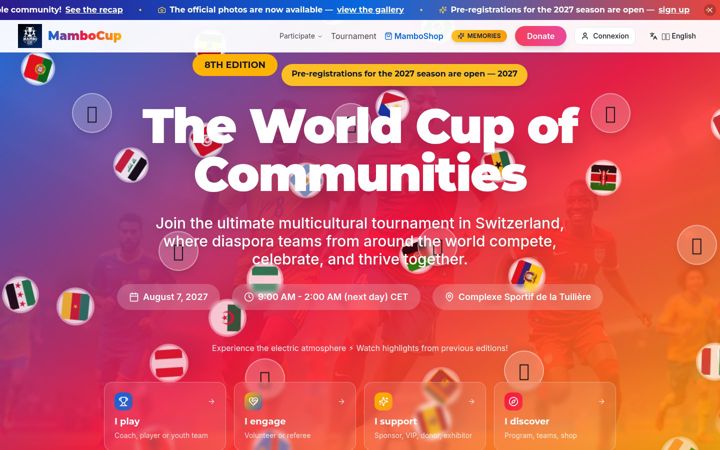 Screenshot of mambocup.ch