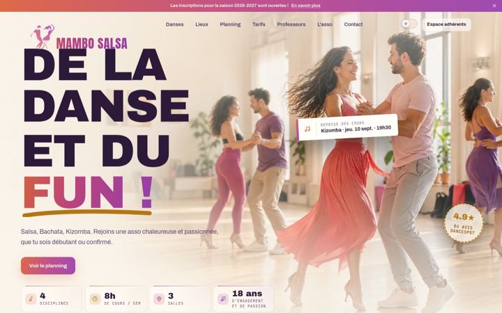 Screenshot of mambosalsa.fr