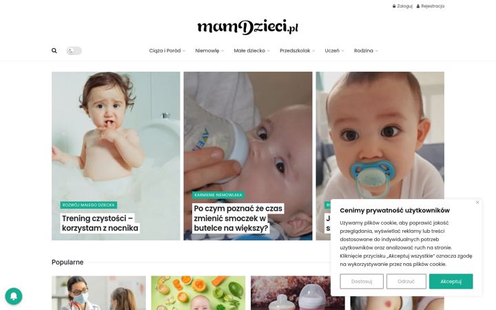 Screenshot of mamdzieci.pl