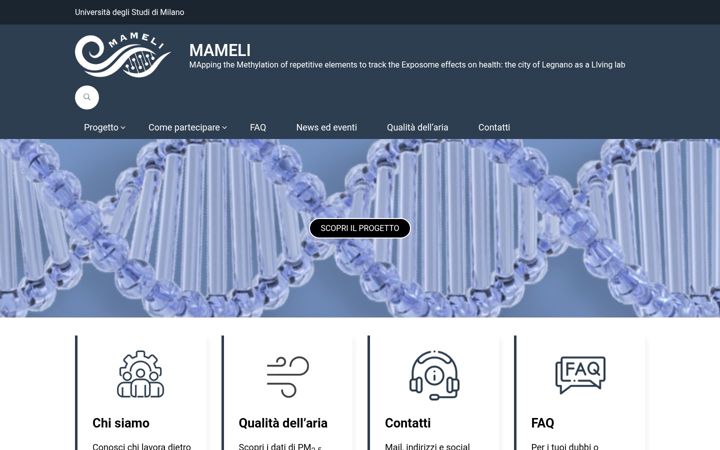 Screenshot of mameli.unimi.it
