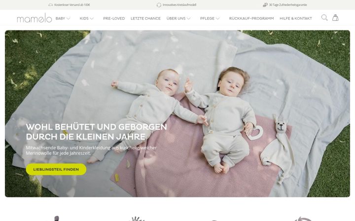 Screenshot of mamelo.de