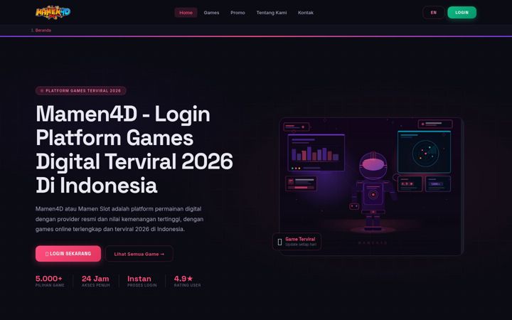 Screenshot of mamen4d.com