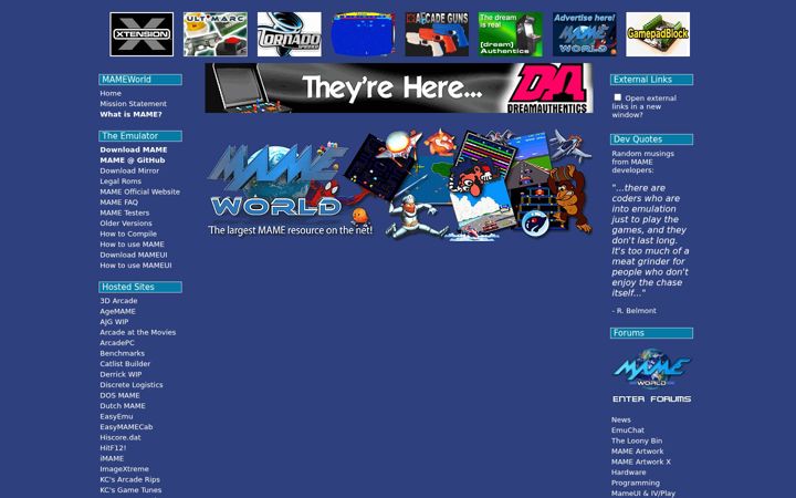 Screenshot of mameworld.info