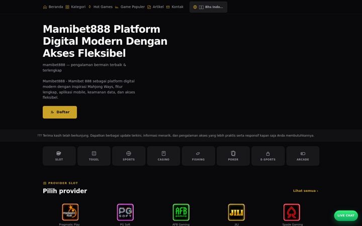Screenshot of mamibet888.org