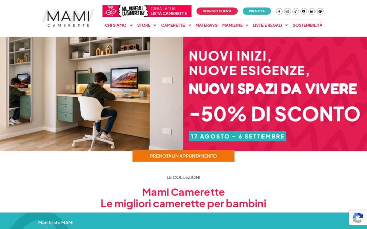 Screenshot of mamicamerette.it