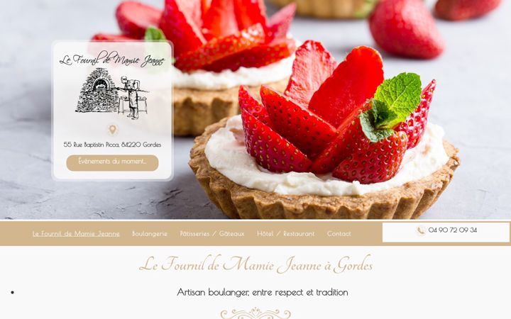 Screenshot of mamie-jeanne-patisserie-gordes.fr
