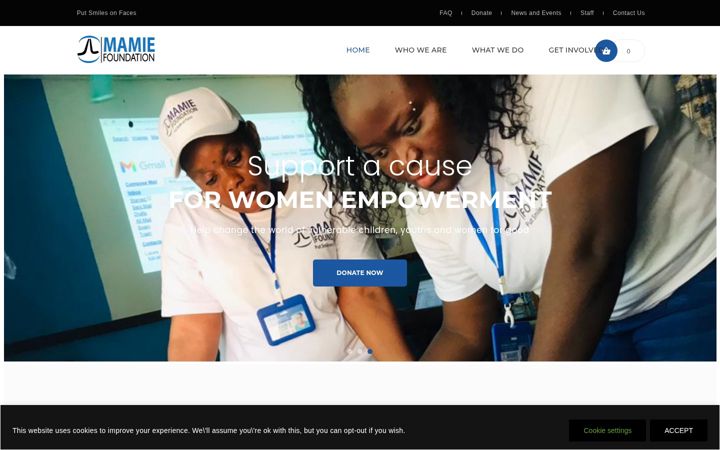 Screenshot of mamiefoundation.org