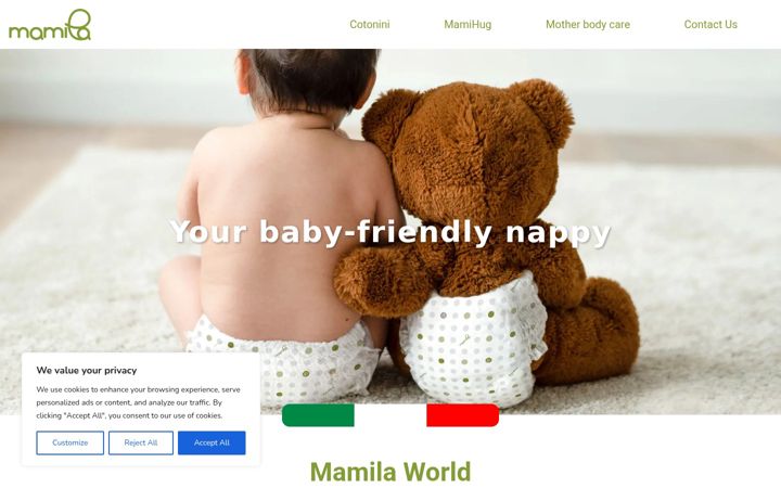 Screenshot of mamila-babycare.com
