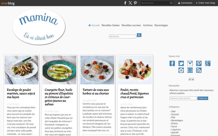Screenshot of mamina.fr