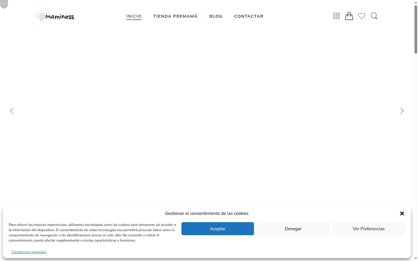 Capture d'écran de la bannière de consentement affichée avant toute interaction