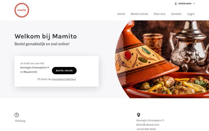 Screenshot of mamitokitchen.nl
