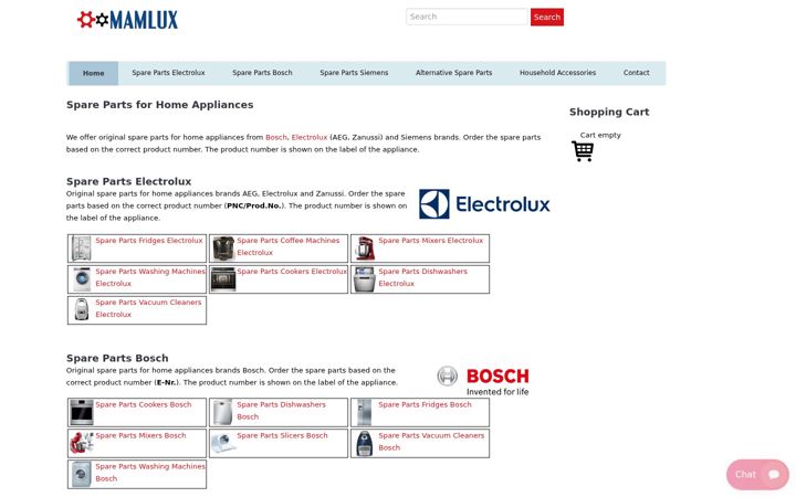 Screenshot of mamlux.eu