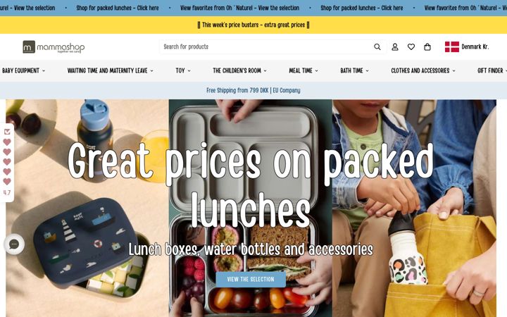 Screenshot of mamma-shop.com