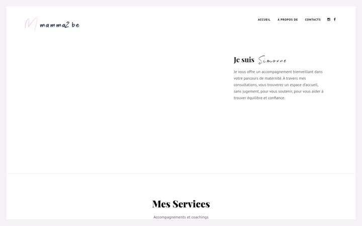 Screenshot of mamma2be.com