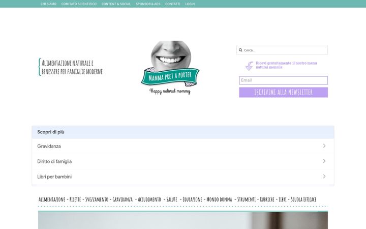 Screenshot of mammapretaporter.it