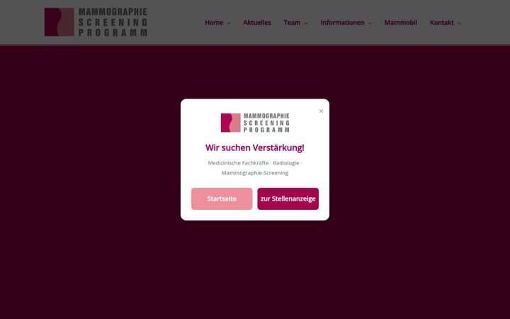 Screenshot of mammascreening-goettingen.de