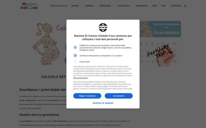 Screenshot of mammedicotone.it
