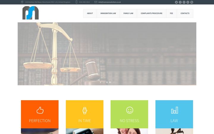 Screenshot of mamoonsolicitors.co.uk