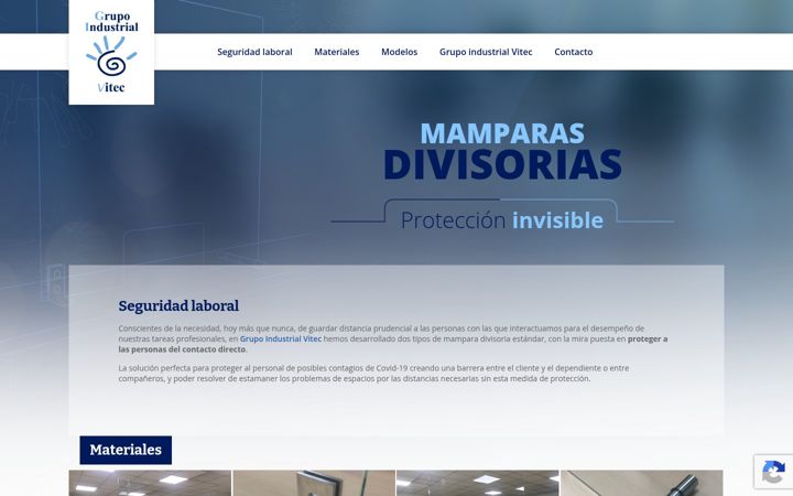 Screenshot of mamparasvitec.com