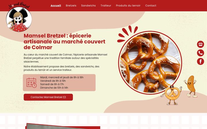 Screenshot of mamsel-bretzel.com
