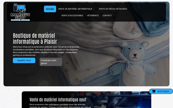 Screenshot of mamssoushop.fr