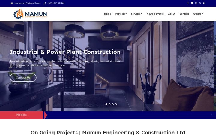 Screenshot of mamunenc.com
