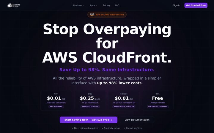 Screenshot of mamutecdn.com