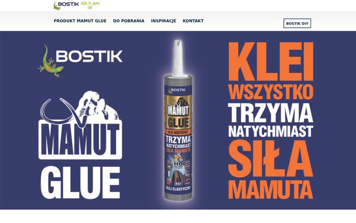 Screenshot stránky mamutglue.pl