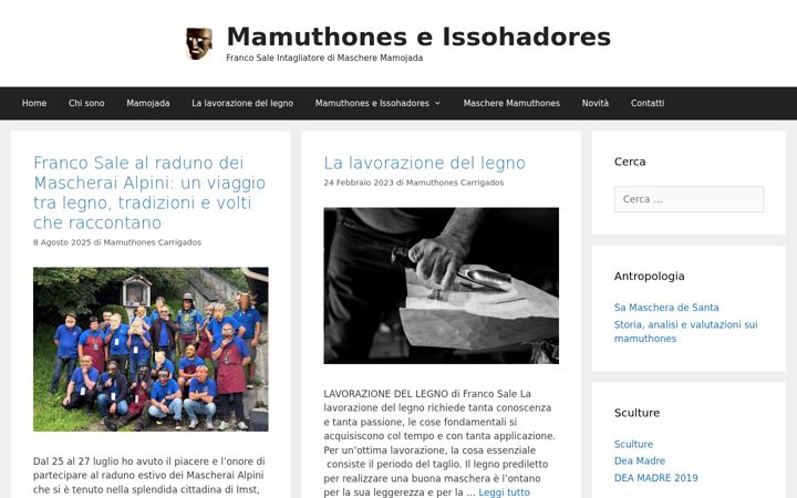 Screenshot of mamuthonescarrigados.it