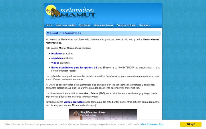 Screenshot of mamutmatematicas.com