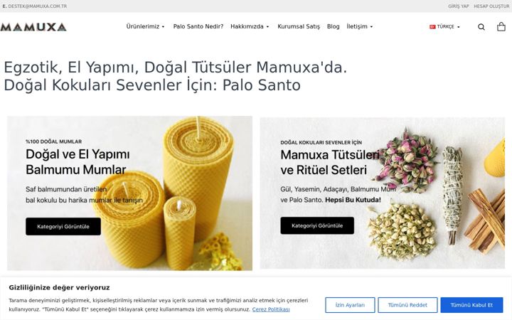 Screenshot of mamuxa.com.tr